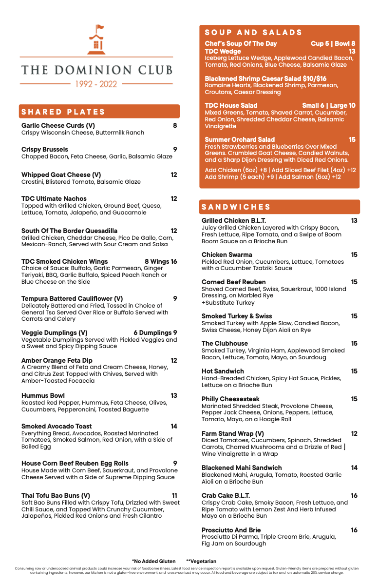 The Pointe Lunch Template